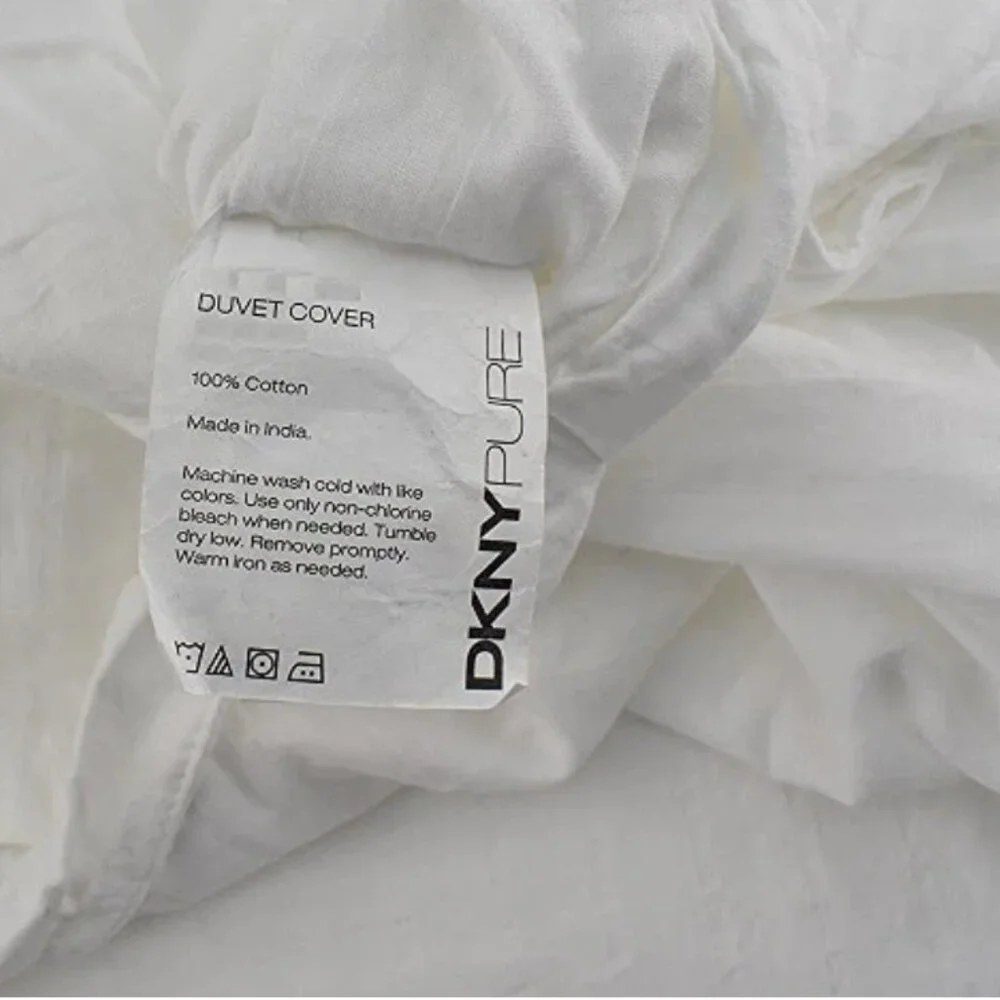 DKNY Donna Karan Pure Comfy FULL / QUEEN Duvet **Cover ONLY** NO SHAMS White